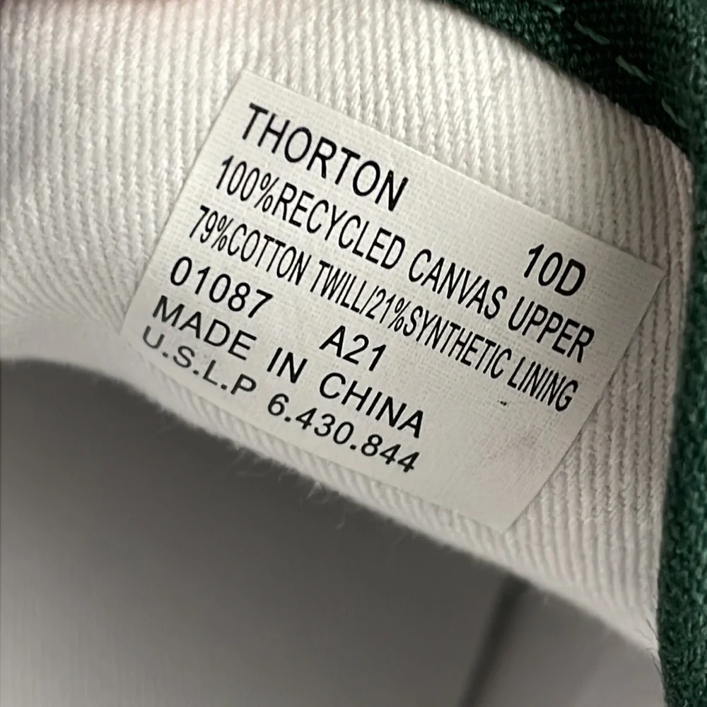 Polo Ralph Lauren Men’s Thorton 01087 Laceup Canvas Shoes Green Size 10D New - Picture 3 of 16